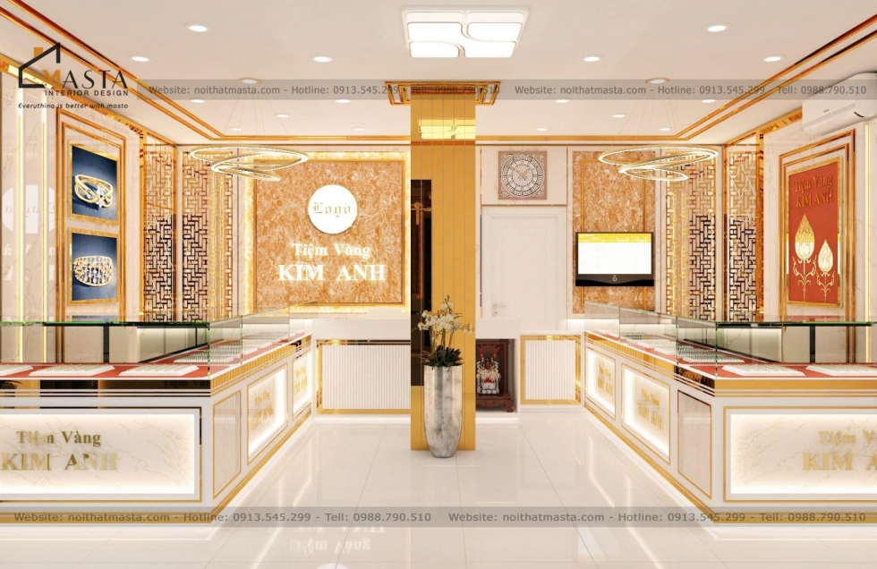 Thiết Kế Tiệm Vàng Kim Anh - Anh Tuấn - Long An